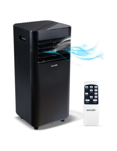 Aire Acondicionado Portátil SereneLife 8000 BTU 3 en 1 Negro