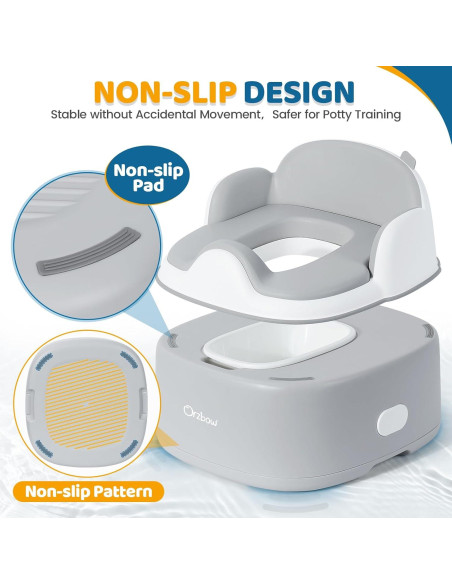 Inodoro de Entrenamiento 3 en 1 Orzbow para Niños Gris