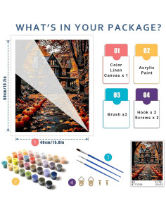 Pintura por Números HITO Halloween 40x50 cm para Adultos 2