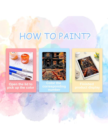 Pintura por Números HITO Halloween 40x50 cm para Adultos