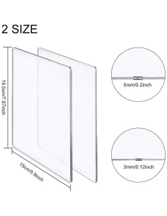 Mats de Corte Acrílicos BENECREAT 19.05x15.24 cm 3mm y 5mm 2