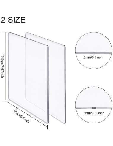 Mats de Corte Acrílicos BENECREAT 19.05x15.24 cm 3mm y 5mm