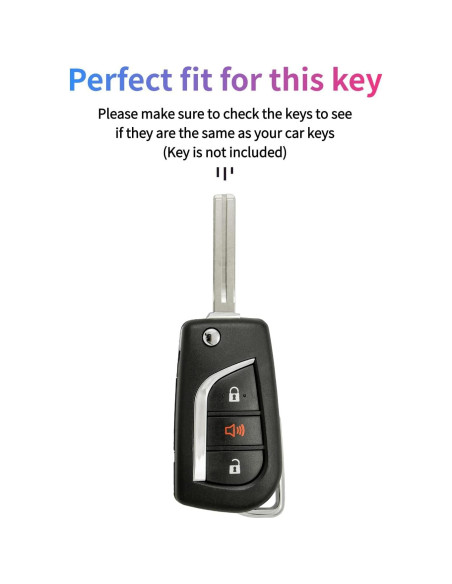 Cubierta de Llave de Silicona Toyota 3 Botones WeemeeLuv Negro