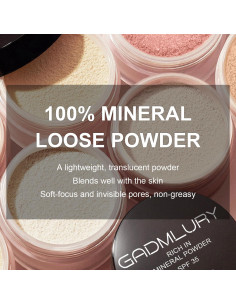 Rubor Mineral en Polvo Gadmlury FPS 35 Rosa Brillante 10g 2