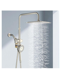 Cabezal de Ducha Doble KAIYING 10" con Filtro y Manguera 79"