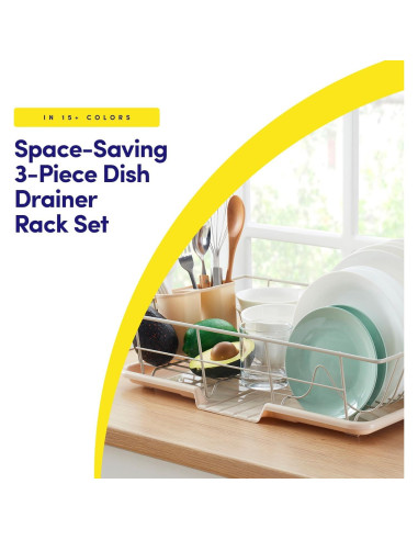 Escurridor de Platos 3 Piezas Sweet Home Beige - Organizador de Cocina