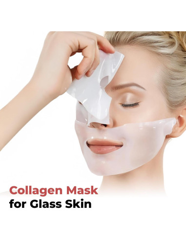 Mascarilla Facial de Colágeno MONIER - Hidratación Profunda 4 Pzas