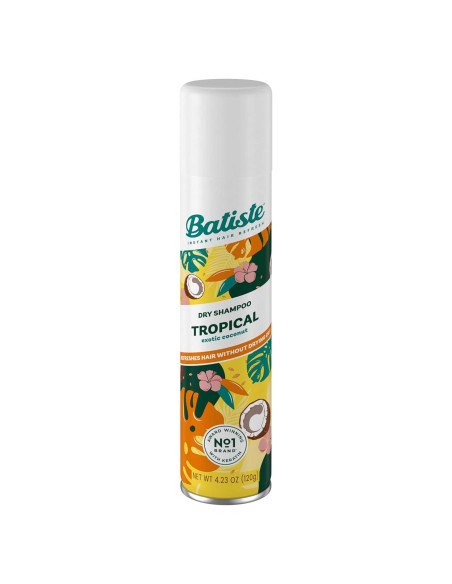 Champú Seco Batiste Tropical 198 ml - Paquete de 3 Champú Seco Batiste Tropical 198 ml - Paquete de 3