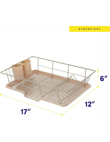 Escurridor de Platos 3 Piezas Sweet Home Beige - Organizador de Cocina