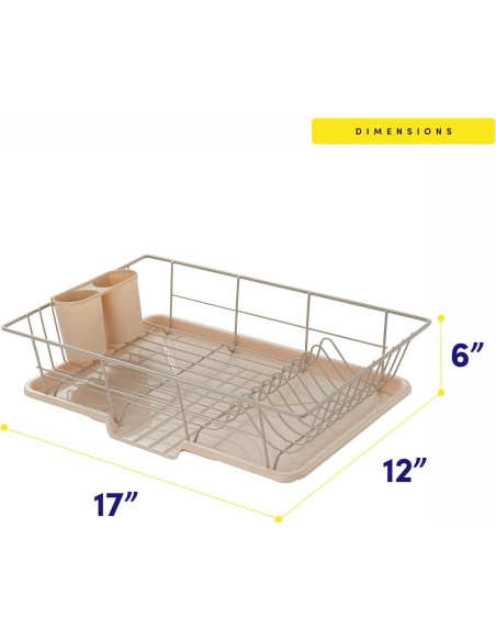 Escurridor de Platos 3 Piezas Sweet Home Beige - Organizador de Cocina