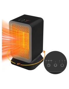 Calentador de Espacio AIDENOEY 1000W Portátil Silencioso Negro