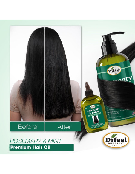 Aceite Capilar Difeel Romero y Menta 355 ml con Biotina