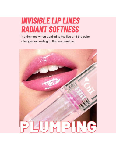 Aceite de Labios Cambiante HUDABABY - Hidratante y Brillante