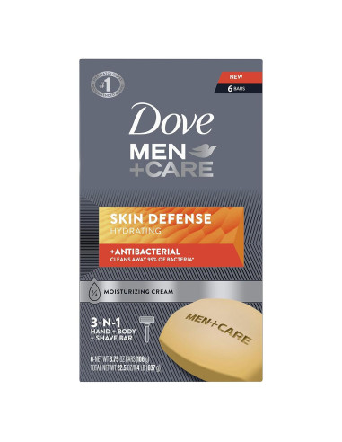 Jabón en Barra Dove Men+Care Skin Defense 106 g - Antibacteriano
