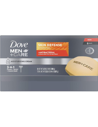Jabón en Barra Dove Men+Care Skin Defense 106 g - Antibacteriano