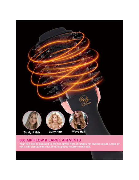 Cepillo Secador de Cabello TWOBARCKER 4 en 1 Iónico 0.56 kg