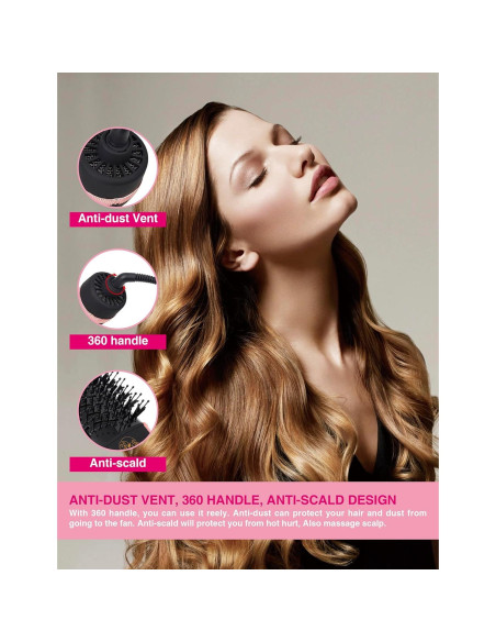 Cepillo Secador de Cabello TWOBARCKER 4 en 1 Iónico 0.56 kg