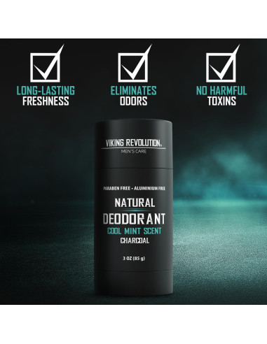 Desodorante Natural Viking Revolution Menta Fresca 85g Sin Aluminio