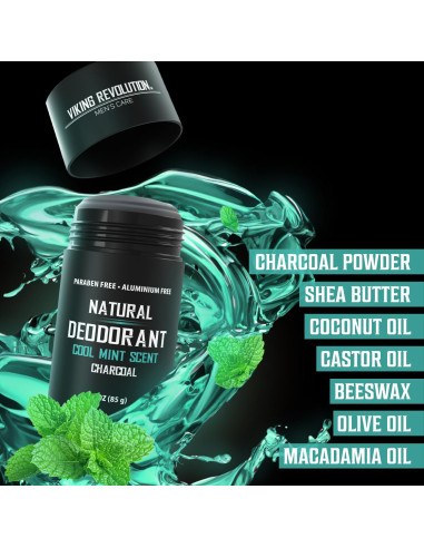 Desodorante Natural Viking Revolution Menta Fresca 85g Sin Aluminio