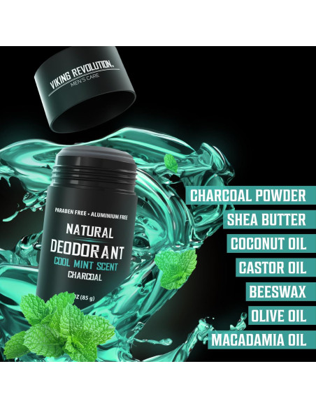 Desodorante Natural Viking Revolution Menta Fresca 85g Sin Aluminio