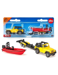 Siku 1658 Jeep con Barco Flotante y Remolque Desmontable