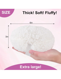 Puff de Polvo Corporal WEMEGA Extra Grande 15cm Blanco 2