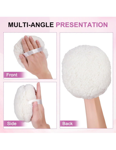 Puff de Polvo Corporal WEMEGA Extra Grande 15cm Blanco