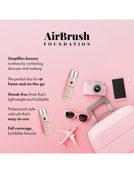 Base de Maquillaje AirBrush Jerome Alexander - Medio Claro, 51g