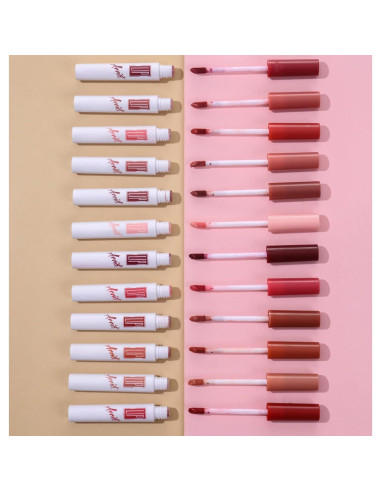 Set de Labiales Líquidos Mate HUDABABY - 6 Colores Duraderos
