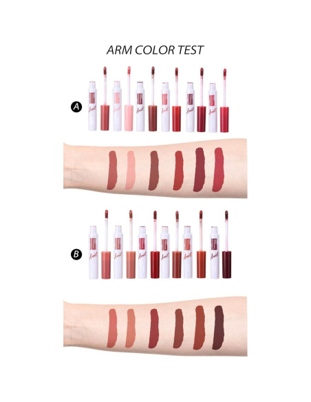 Set de Labiales Líquidos Mate HUDABABY - 6 Colores Duraderos Set de Labiales Líquidos Mate HUDABABY - 6 Colores Duraderos