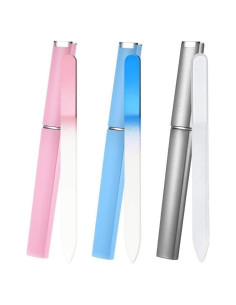 Paquete de 3 Limadoras de Uñas de Vidrio Aoshang - 14x1.2cm