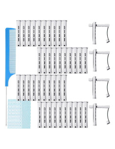 Juego de Rulos de Plástico MOODKEY 48pcs 1.6cm Sin Calor