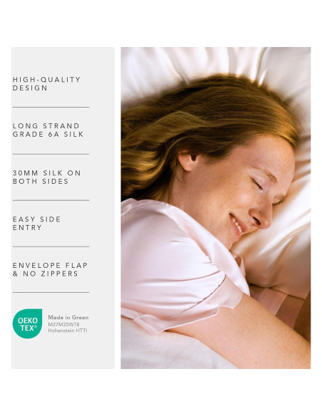 Funda de Almohada de Seda Pura Fishers Finery Estándar 30 mm Blanca