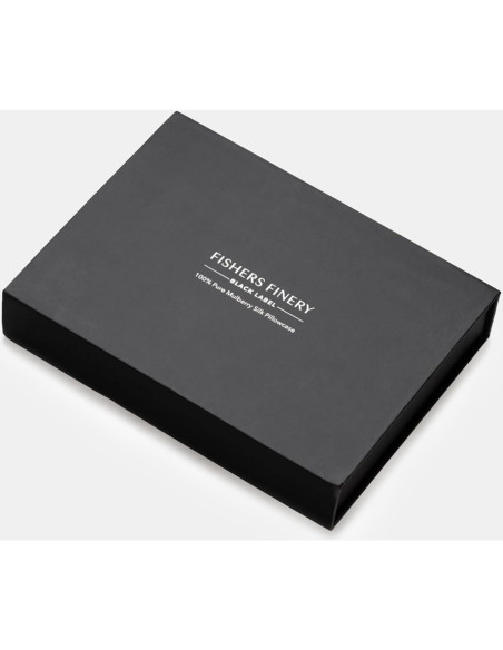 Funda de Almohada de Seda Pura Fishers Finery Estándar 30 mm Blanca