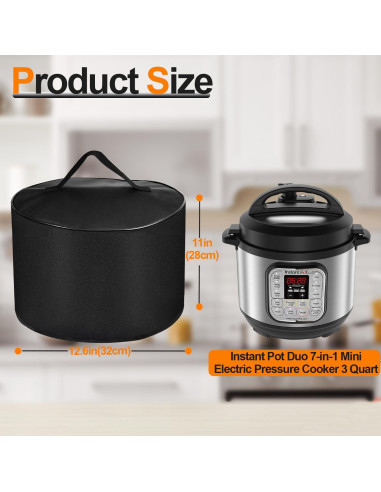 Cubierta Protectora para Olla a Presión Eléctrica Instant Pot 32x28 cm
