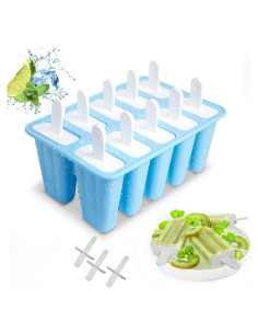 Moldes de Silicona para Paletas Lerryone 10 Piezas BPA Libre