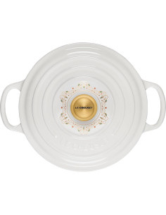 Olla Holandesa Redonda Le Creuset 3.3L Esmaltada Blanca 2