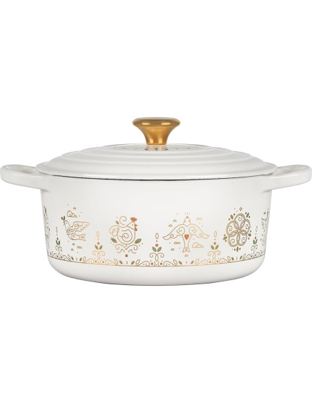 Olla Holandesa Redonda Le Creuset 3.3L Esmaltada Blanca