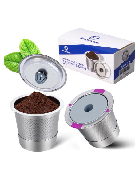 Cápsulas de Café Reutilizables Acero Inoxidable Roogaluckeep - 2 Unidades