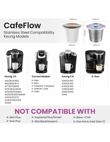 Cápsulas de Café Reutilizables Acero Inoxidable Roogaluckeep - 2 Unidades