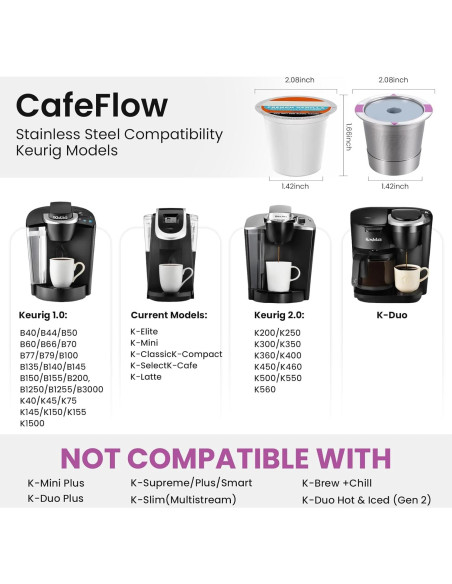 Cápsulas de Café Reutilizables Acero Inoxidable Roogaluckeep - 2 Unidades