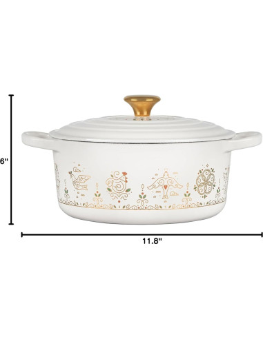 Olla Holandesa Redonda Le Creuset 3.3L Esmaltada Blanca