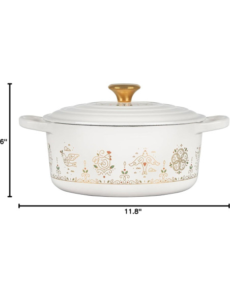 Olla Holandesa Redonda Le Creuset 3.3L Esmaltada Blanca