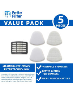 Filtro Fette para Aspiradora Shark Navigator Lift-Away - 5 Piezas 2