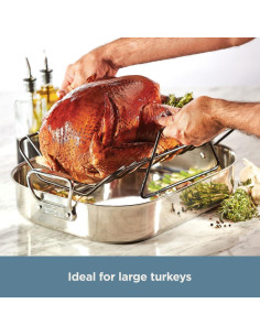 Asador de Acero Inoxidable All-Clad 33x41 cm con Rejilla 2