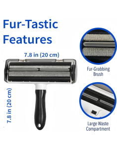 Rodillo Quitapelos Reutilizable Ecológico para Mascotas - 19.8 cm 2