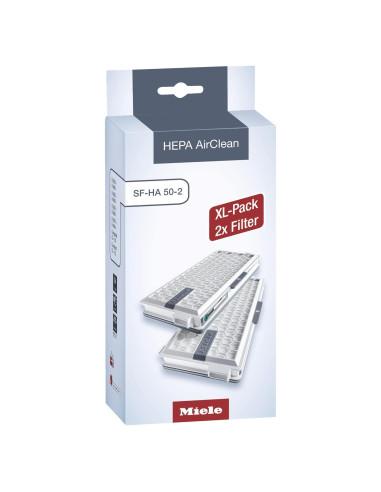 Filtro HEPA Miele SFHA50-2, Paquete XL 2 Filtros, 99.95% Eficiencia