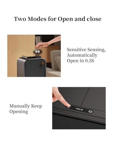 Cubo de Basura Automático VEELAR 20L con Sensor de Movimiento Gris