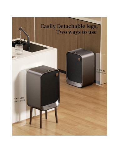 Cubo de Basura Automático VEELAR 20L con Sensor de Movimiento Gris