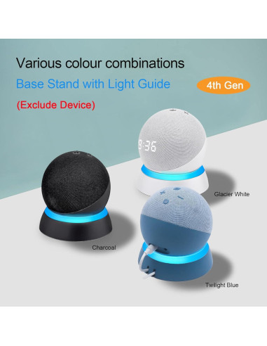 Soporte de Mesa C YECEN para Echo Dot 5ta y 4ta Generación con Guía de Luz